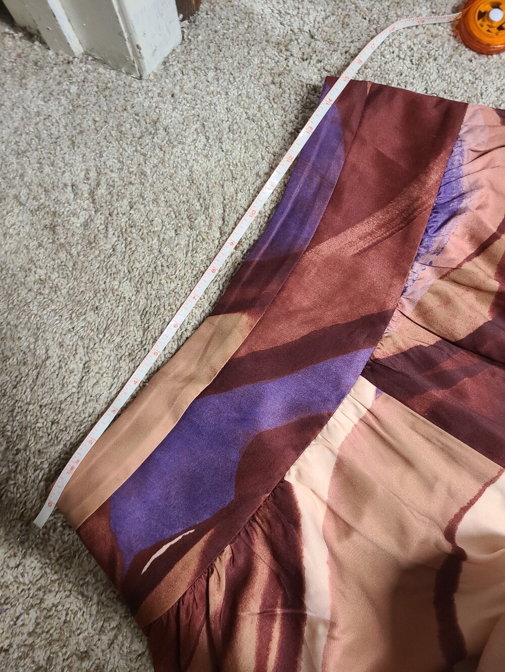 Banana Republic Multi Color Stripe Drop Waist Midi Skirt - Picture 6 of 6
